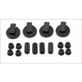 Set 4 butoane universale negre pentru aragaze cuptoare