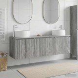Cumpara ieftin Set dulap baie 3 buc. Sonoma gri 161,5 x 44,5 x 80 cm