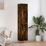 Cumpara ieftin Dulap &icirc;nalt, stejar fumuriu, 34,5x34x180 cm, lemn prelucrat