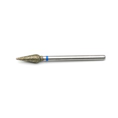 Bit pentru cuticulă diamant, picătură, br&acirc;u albastru, 266/040B
