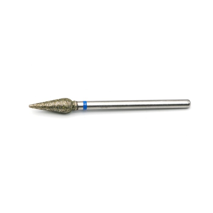 Bit pentru cuticulă diamant, picătură, br&acirc;u albastru, 266/040B