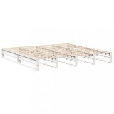Cumpara ieftin Cadru de pat fara saltea, alb, 180x200 cm, lemn masiv pin