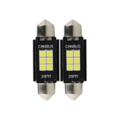 Set 2 Becuri LED Sofit C5W 12 SMD 39 MM