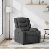 VidaXL Fotoliu rabatabil, gri &icirc;nchis, material textil
