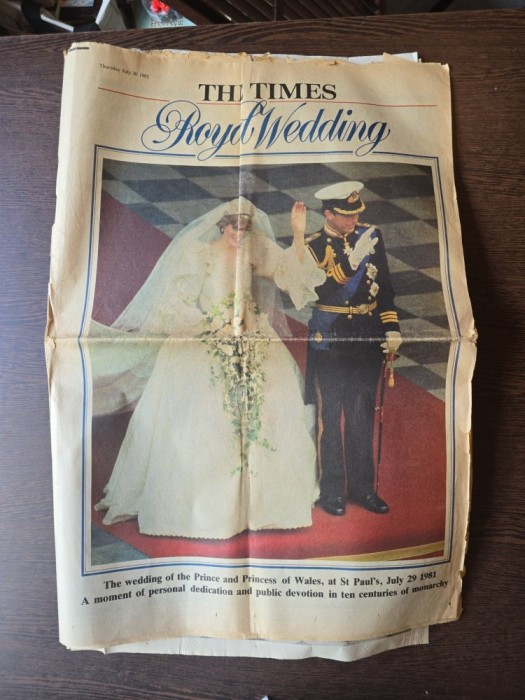 Royal Wedding - The Times - 30.07.1981