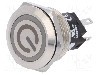 Intrerupator anti-vandalism, ON-(ON), &Oslash;22mm, EAO, 82-6151.1134.B002