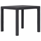 Cumpara ieftin Masă de grădină, maro, 79x79x72 cm, plastic, aspect ratan