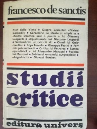 Studii critice- Francesco de Sanctis