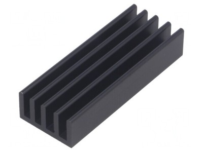 Radiator Extrudat cu Aripioare Negru 50x19x10mm foto