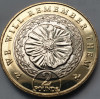 2 pounds 2021 Isle of Man , Poppy , unc, We Will Remember Them, Europa