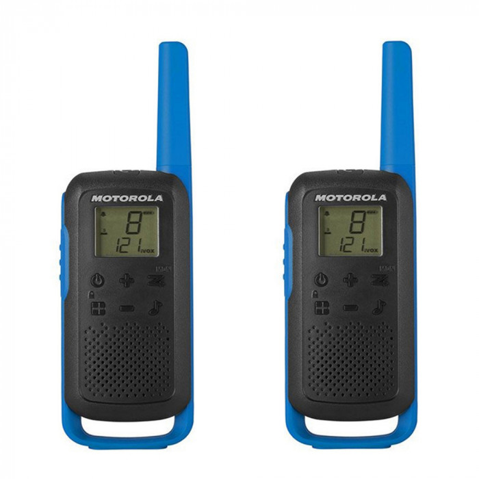 Resigilat : Statie radio PMR portabila Motorola TALKABOUT T62 BLUE set cu 2 buc