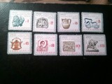Serie Bulgaria 1964 - 2500 Ani Cultura Bulgara , 8 valori