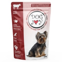 Hrana umeda caini, Dog Joy, plic 100 g, toate taliile, adult, carne de vita