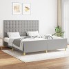 VidaXL Cadru de pat fără saltea, gri deschis, 160x200 cm, textil 3125389