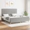 vidaXL Cadru de pat fără saltea, gri deschis, 160x200 cm, textil 3125389