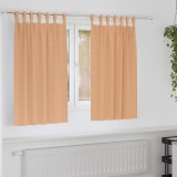 vidaXL Perdele opace 2 pcs Maro deschis 140 x 140 cm Poliester