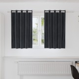 vidaXL Draperii opace cu ocheți, 2 buc., gri &icirc;nchis, catifea
