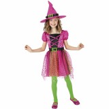 Costum de carnaval - Vrajitoare superstar (roz) M (5-7 ani/max 132 cm)