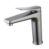 Baterie Lavoar Monopiesa Dimensiune Medie cu Ventil Click-Clack Lemark Bronx LM3737GM Grafit