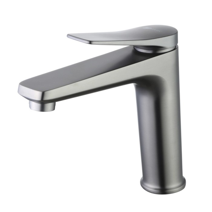 Baterie Lavoar Monopiesa Dimensiune Medie cu Ventil Click-Clack Lemark Bronx LM3737GM Grafit