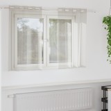 vidaXL Perdele cu perdele 2 pcs Crem 140 x 140 cm Poliester