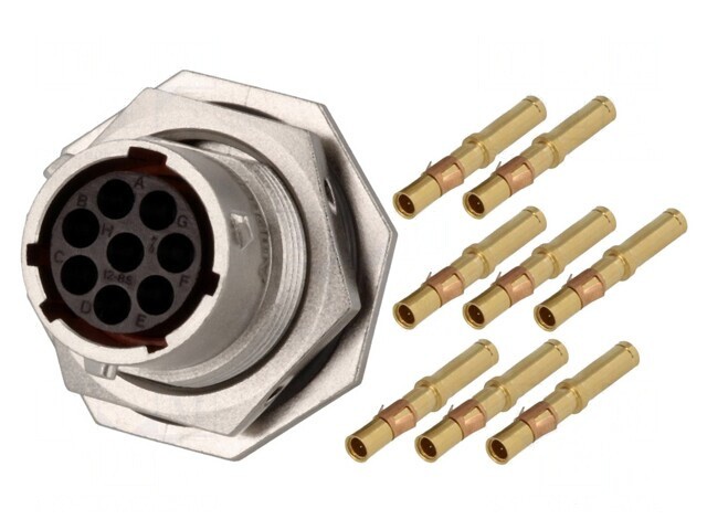 Conector Circular RT360 Soclu Mufă Mamă Crimpat PIN 8 13A