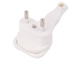 Conector Alimentare AC 2P 250V 6A Alb Pe Cablu