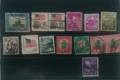 Lot de timbre vechi din diferite tari foto