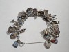 Bratara argint vintage cu charmuri #2172