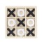 Jucarie montessori tic tac toe, flippy, educativa, interactiva, din lemn, x si o, 9 piese, 14.3x14.3 cm, negru alb