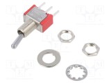 Comutator basculant E-SWITCH SPDT ON-ON 2A/250VAC 5A/28VDC