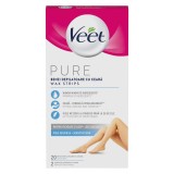 Benzi de ceara depilatoare Veet PURE pentru picioare, 20 benzi