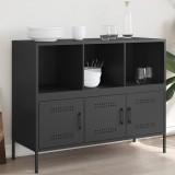 Gossi dulap, negru, 100,5x39x79 cm, otel laminat la rece