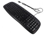 Tastatură cu cablu USB neagră