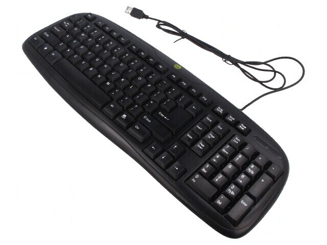 Tastatură cu cablu USB neagră