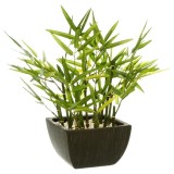 Planta artificiala Atmosphera Bambou cu ghiveci, bambus, 36x35x36 cm, verde