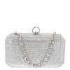 Geanta clutch argintiu cu pietricele BCK-1110 05