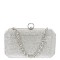 Geanta clutch argintiu cu pietricele BCK-1110 05