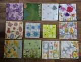 (11) Lot 12 șervețele vintage de colecție - modele deosebite de primavara / Pasti
