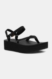 Teva sandale Flatform Sandal Slim culoarea negru, cu platforma, 1164630