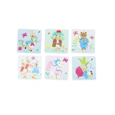 Set 6 puzzle-uri din lemn in cutie Peter Rabbit Orange Tree Toys