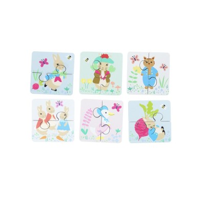 Set 6 puzzle-uri din lemn in cutie Peter Rabbit Orange Tree Toys foto