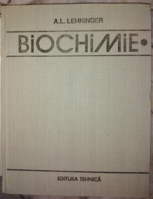 BIOCHIMIE,VOL.1-A.L. LEHNINGER foto