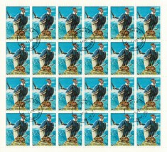 COMORE 1976 - Animale pe cale de disparitie / 6 coli complete (6 imagini)