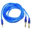 Cablu audio elSales ELS-JT2JM cu conector Jack 3,5 mm tata-2 Jack 6.3 mm tata mono siliconat, lungime 3 metri