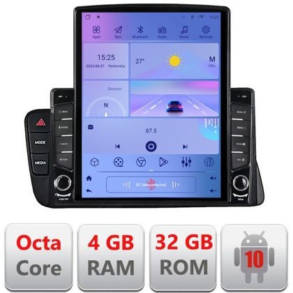 Navigatie Audi A4 2008-2016 NON-MMI H-A4 ecran tip TESLA 9.7&quot; cu Android Radio Bluetooth Internet GPS WIFI 4+32GB DSP CarStore Technology