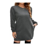 Rochie de trening pentru femei cu m&acirc;neci lungi, pulover casual, toamnă/iarnă