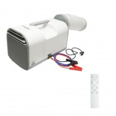 Aparat de aer conditionat portabil 4777 BTU, 600W, 12V-24V-220V cu functie dezumidificare, ventilatie, telecomanda, mod somn, kit instalare inclus Bre