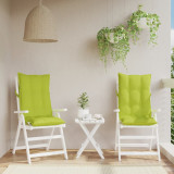 Perne scaun cu spatar &icirc;nalt, 2 buc, vernil, tesatura Oxford GartenMobel Dekor, vidaXL