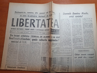 ziarul libertatea 19 ianuarie 1990 foto